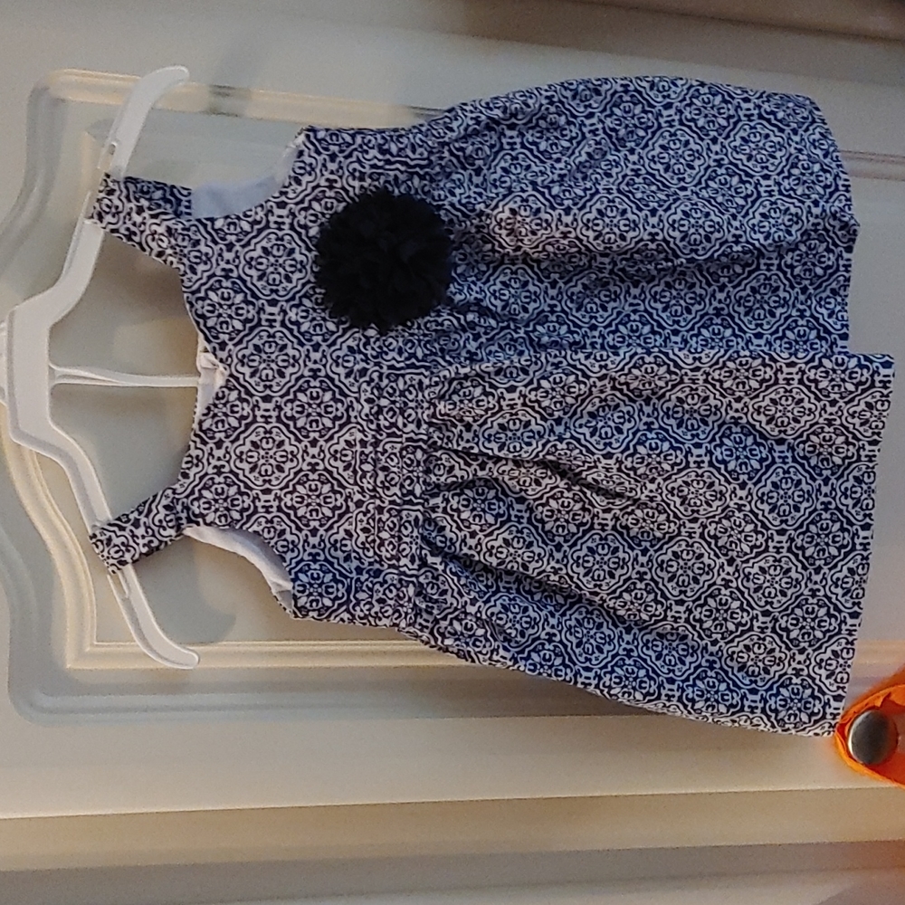 Special Occasions by Mermalta baby girl 6-9 mos blue & white floral dress